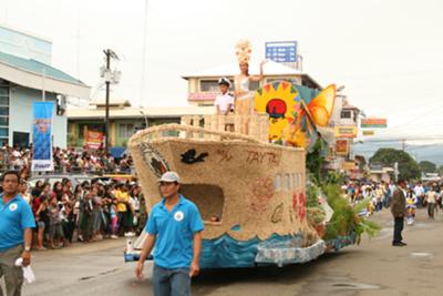 Shown in photo is the float of the municipality of Taytay, second prize winner in the Baragatan Float Parade competition in 2009.