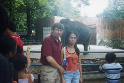 Joy and me in Manila Zoo 2004